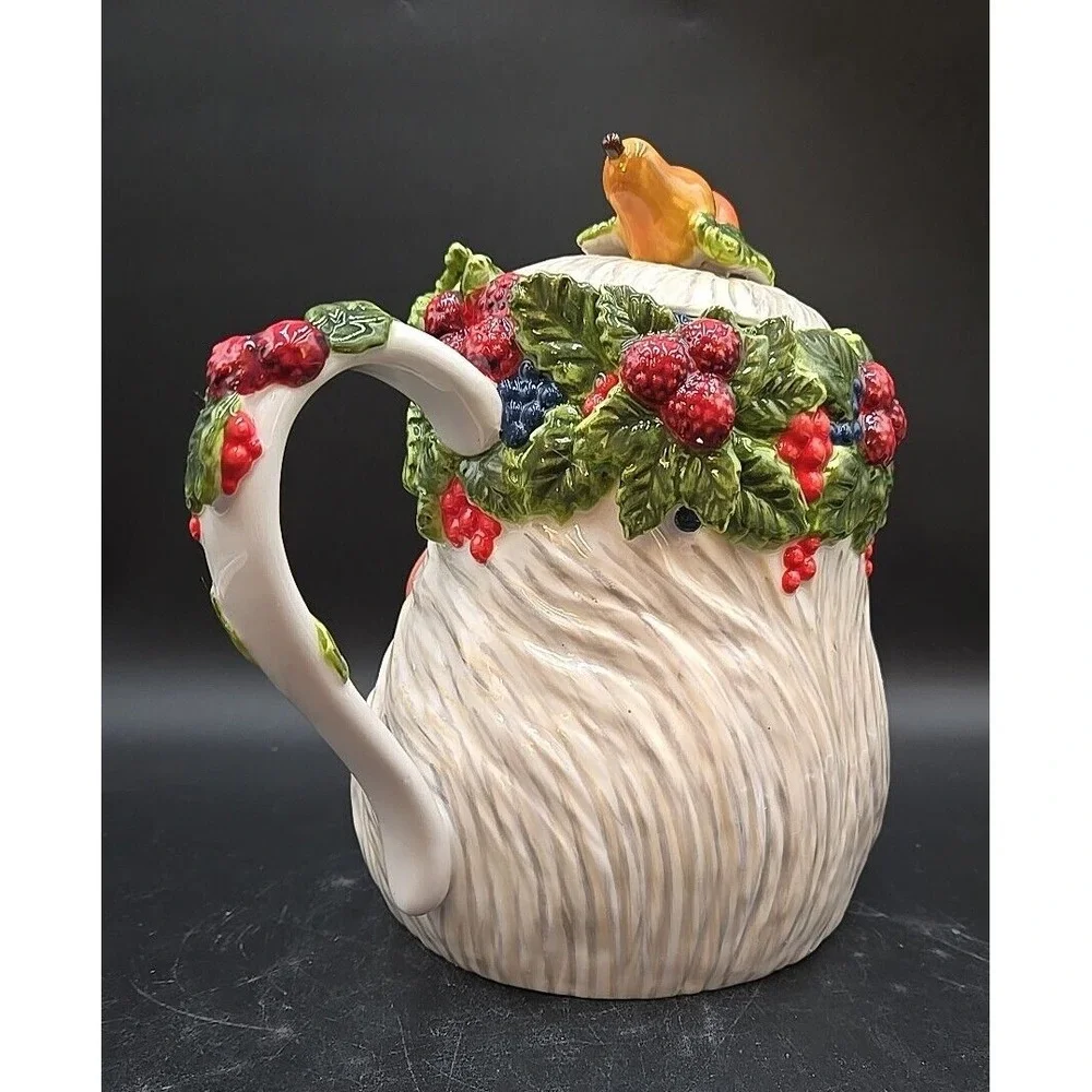 Department 56 Santa Christmas Holiday Seasonal Fruit‎ Teapot w/ box
